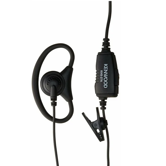 Kenwood KHS-27  D-Ring Ear Hanger  w/ PTT & Mic - Image 2