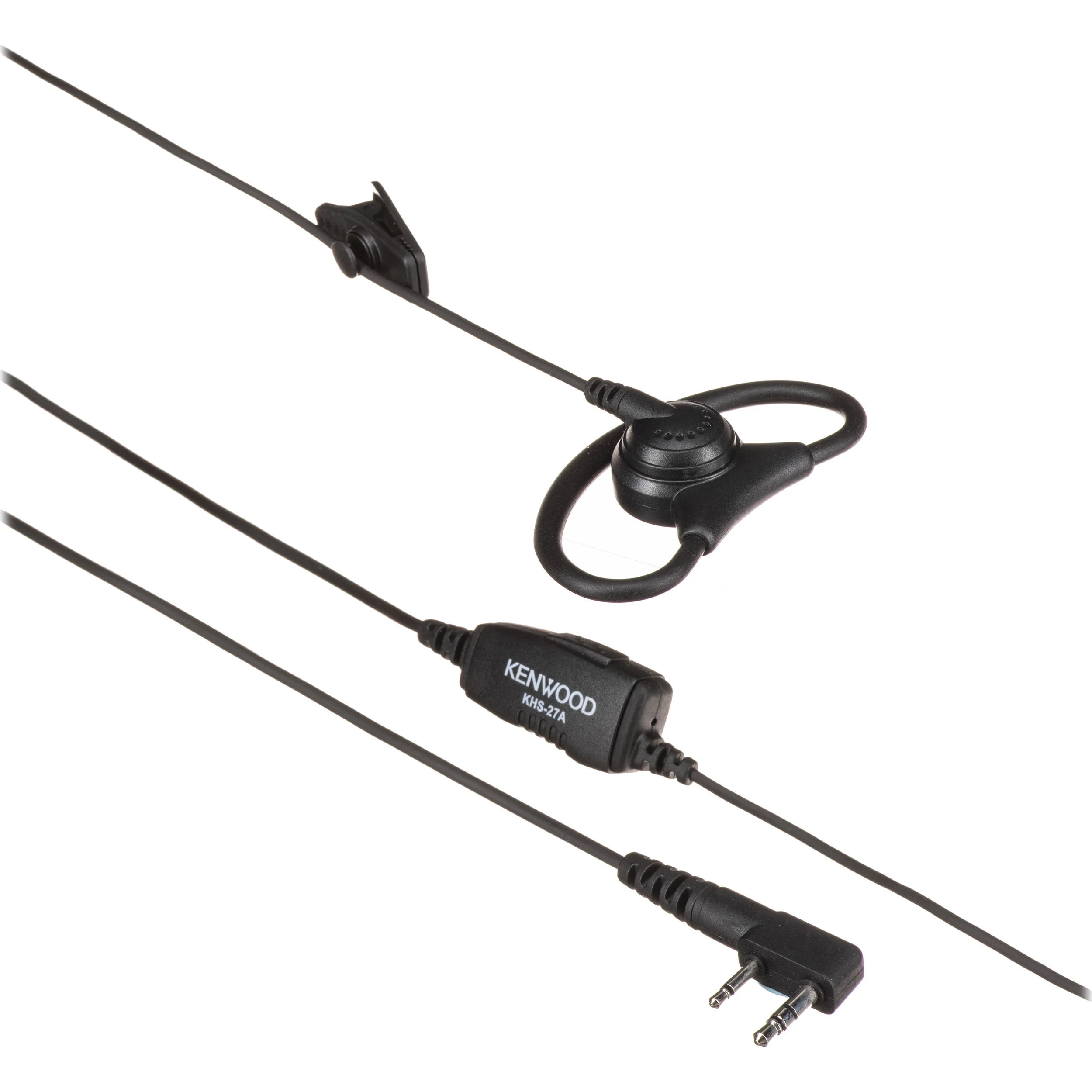 Kenwood KHS-27  D-Ring Ear Hanger  w/ PTT & Mic - Image 4